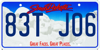 SD license plate 83TJ06