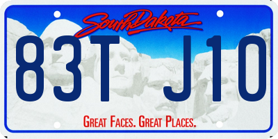 SD license plate 83TJ10