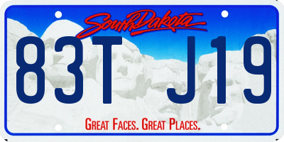 SD license plate 83TJ19