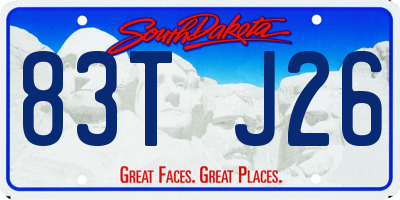SD license plate 83TJ26