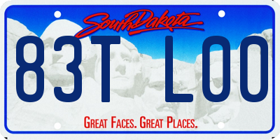 SD license plate 83TL00