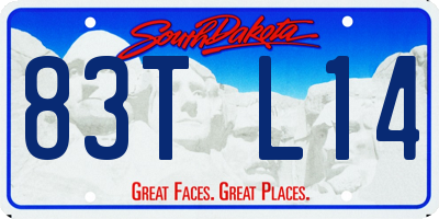 SD license plate 83TL14