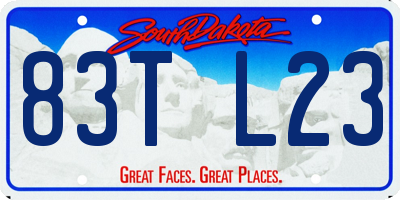 SD license plate 83TL23
