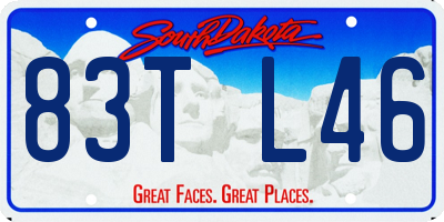 SD license plate 83TL46