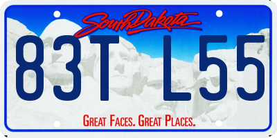 SD license plate 83TL55