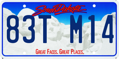 SD license plate 83TM14