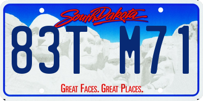 SD license plate 83TM71