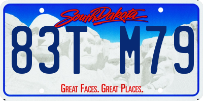 SD license plate 83TM79