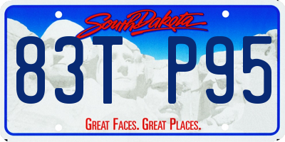 SD license plate 83TP95