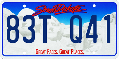 SD license plate 83TQ41