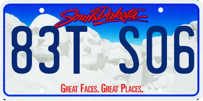 SD license plate 83TS06
