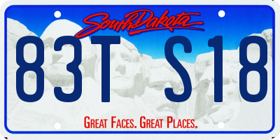 SD license plate 83TS18