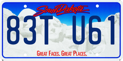 SD license plate 83TU61