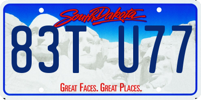 SD license plate 83TU77