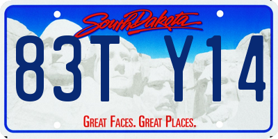 SD license plate 83TY14