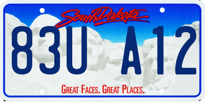 SD license plate 83UA12