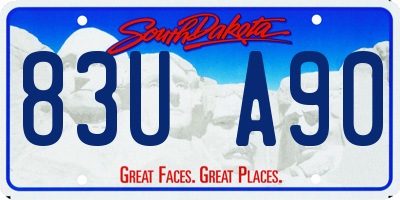 SD license plate 83UA90