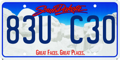 SD license plate 83UC30