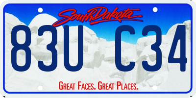 SD license plate 83UC34