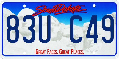 SD license plate 83UC49