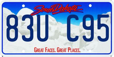 SD license plate 83UC95