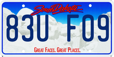SD license plate 83UF09