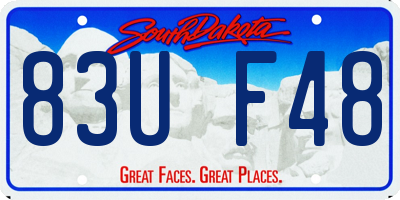 SD license plate 83UF48
