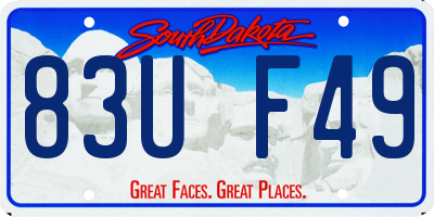 SD license plate 83UF49