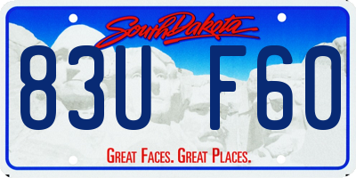 SD license plate 83UF60