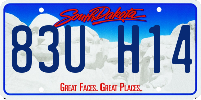 SD license plate 83UH14