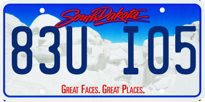 SD license plate 83UI05