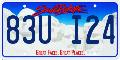 SD license plate 83UI24