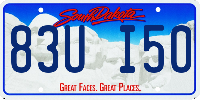 SD license plate 83UI50