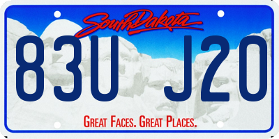 SD license plate 83UJ20