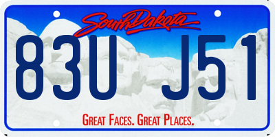 SD license plate 83UJ51