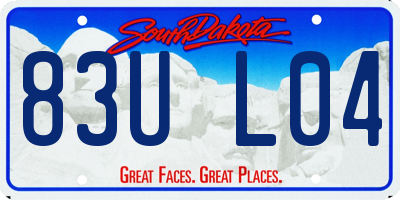SD license plate 83UL04