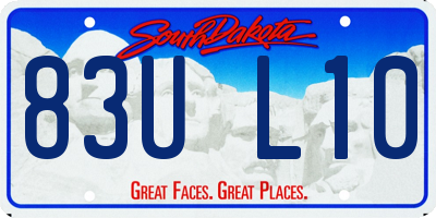 SD license plate 83UL10