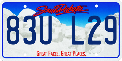 SD license plate 83UL29