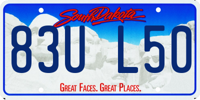 SD license plate 83UL50