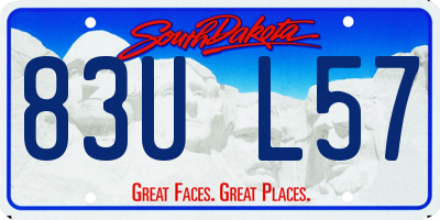 SD license plate 83UL57