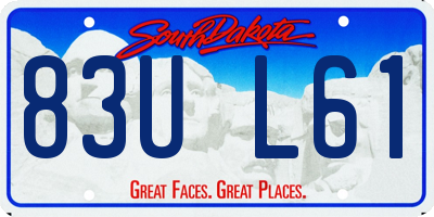 SD license plate 83UL61