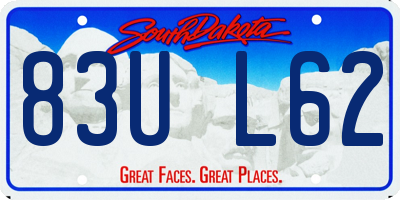 SD license plate 83UL62