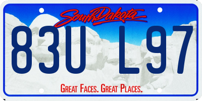 SD license plate 83UL97