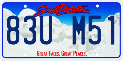 SD license plate 83UM51
