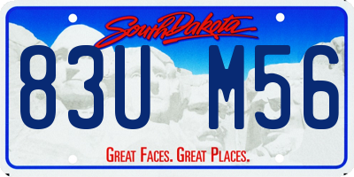SD license plate 83UM56