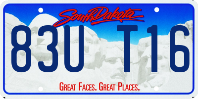 SD license plate 83UT16