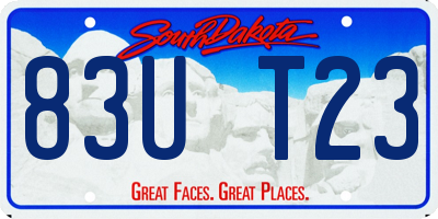 SD license plate 83UT23