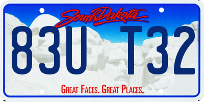 SD license plate 83UT32