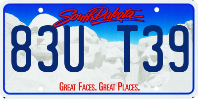 SD license plate 83UT39