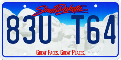 SD license plate 83UT64